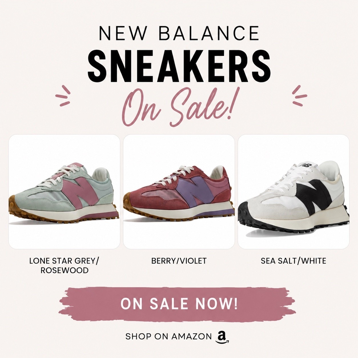 These New Balance sneakers 😍👟✨ SO good! I’m loving all three colorways—and they’re ON SALE on Amazon! 🙌🏼 Which pair would you pick? 💕

#NewBalance #NewBalance327 #SneakerFinds #AmazonFinds #AmazonFashion #AmazonDeals #OnSale #SneakerStyle #WomensSneakers #AffordableFashion #FashionFinds #LTKFinds #LTKStyle #ShopMyLTK #AmazonMustHaves