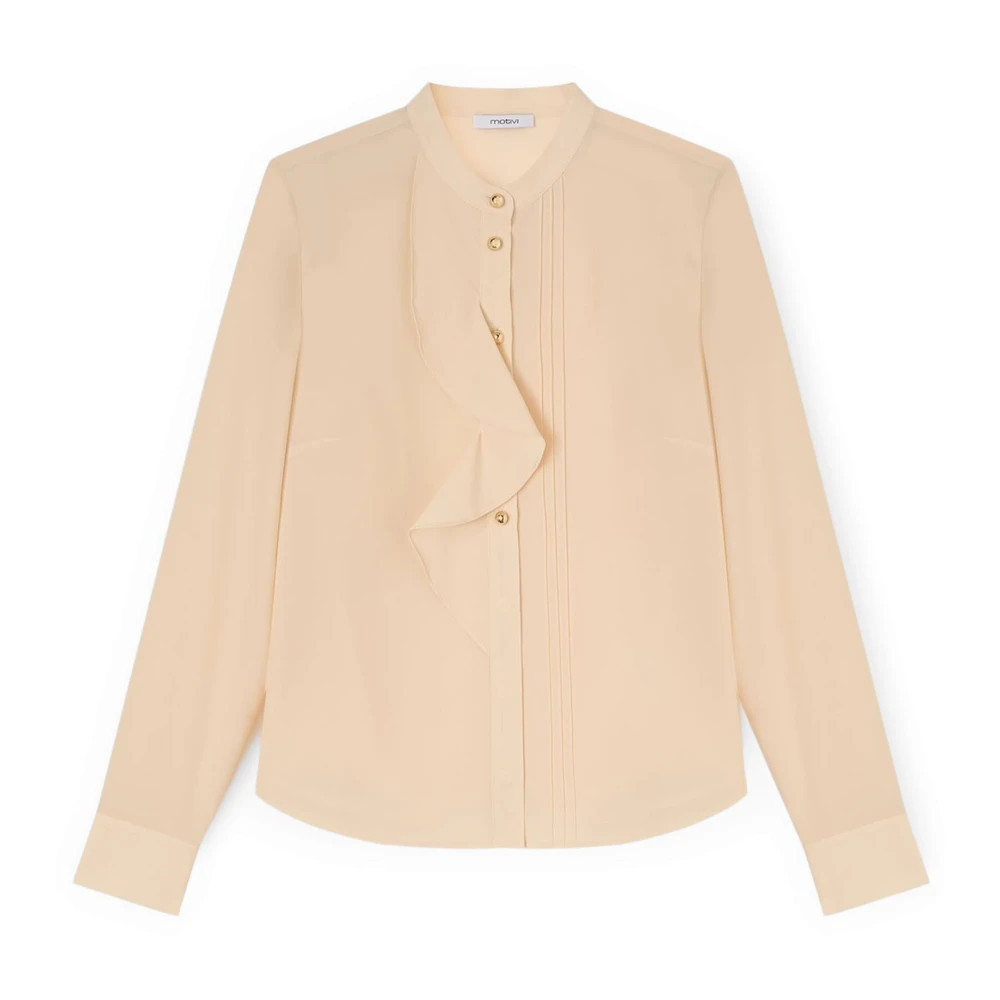 Crêpe de chine blouse met ruches | Miinto Belgium