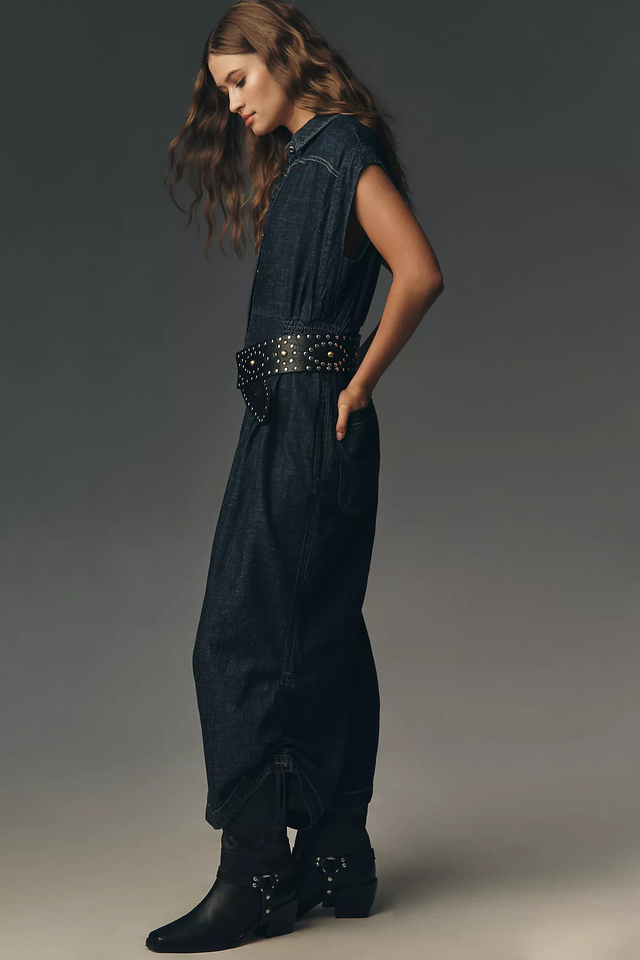 By Anthropologie Denim Balloon Jumpsuit | Anthropologie (US)