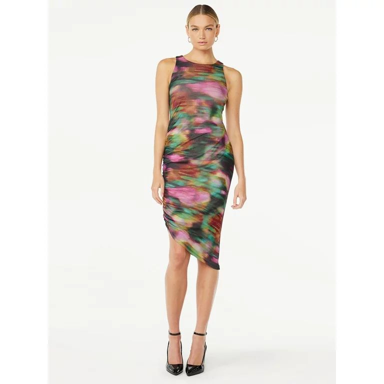 Scoop Women’s Asymmetrical Mesh Tank Dress, XS-XXL - Walmart.com | Walmart (US)