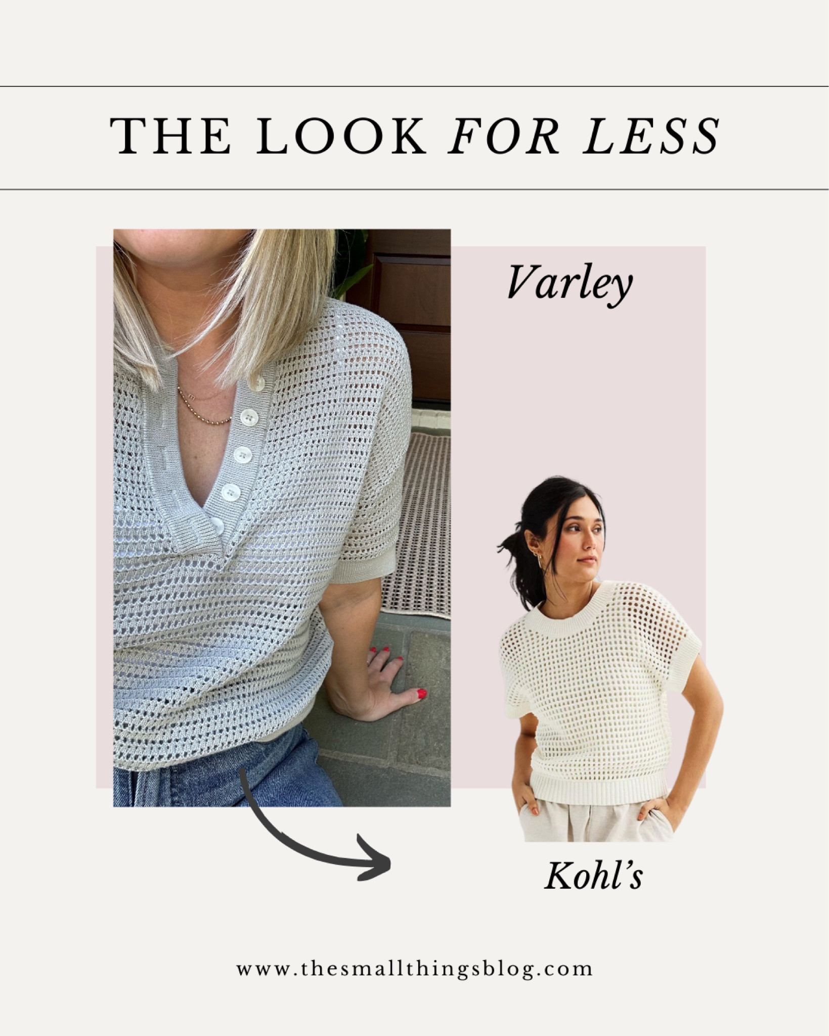 Look for less, daily dupe, kohls, varley 

#LTKfindsunder50 #LTKstyletip #LTKfindsunder100