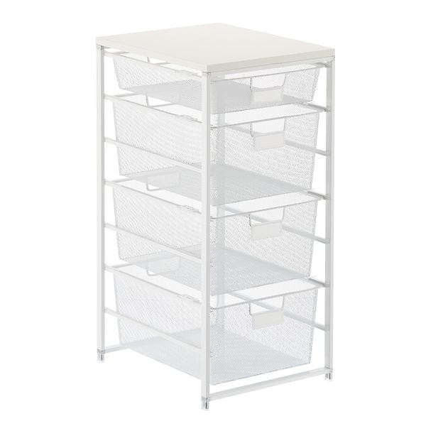 Elfa Cabinet-Sized Mesh Closet Drawers White | The Container Store