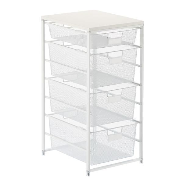 Elfa Cabinet-Sized Mesh Closet Drawers White | The Container Store