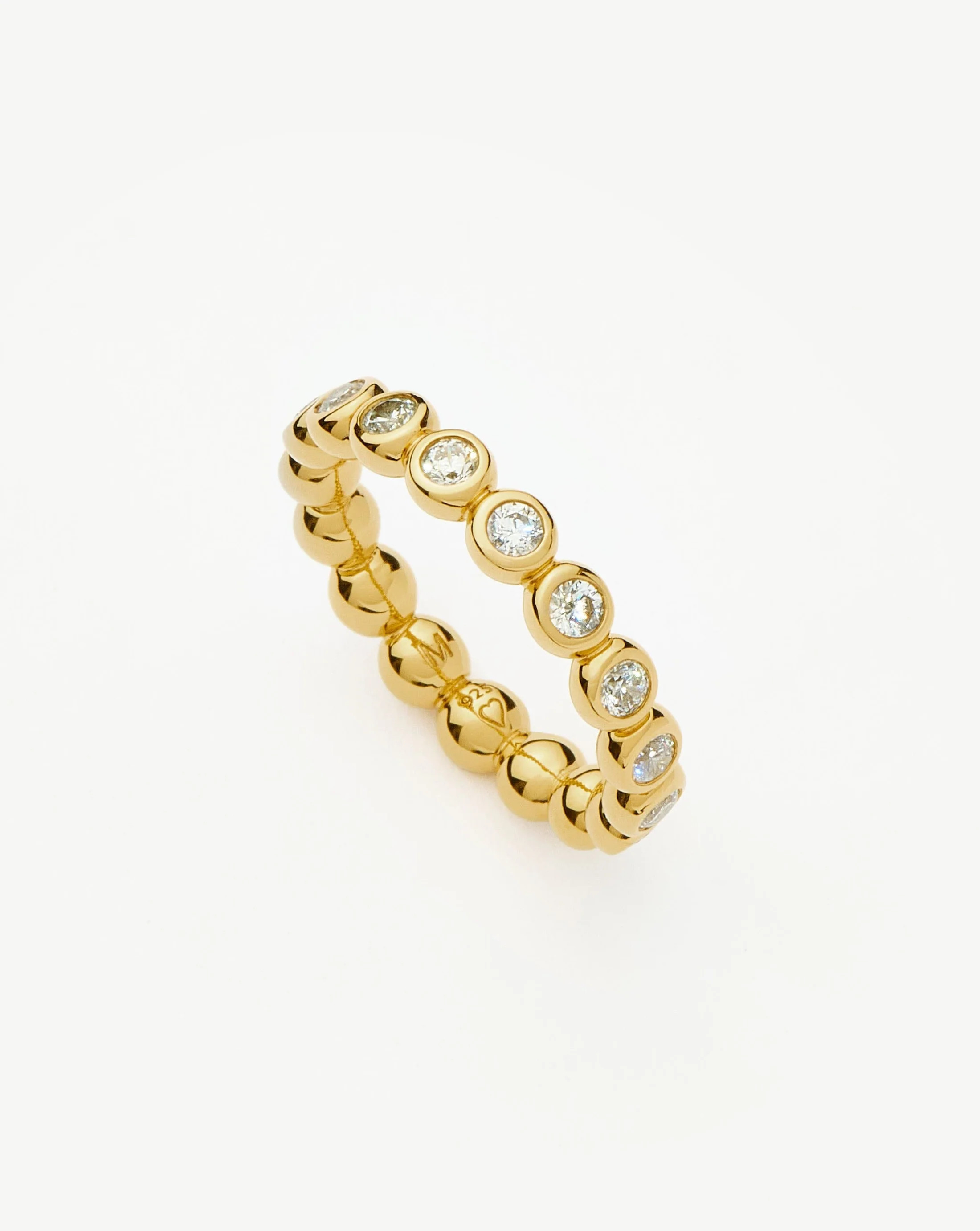 Tennis Eternity Stacking Ring| 18ct Gold Vermeil Cubic Zirconia Rings | Missoma UK