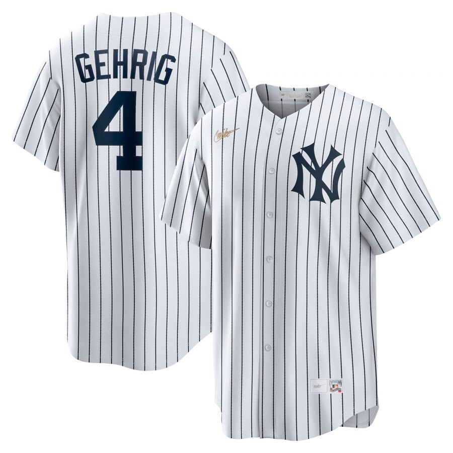 Men's New York Yankees Lou Gehrig Nike White Home Cooperstown Collection Player Jersey | MLB Shop