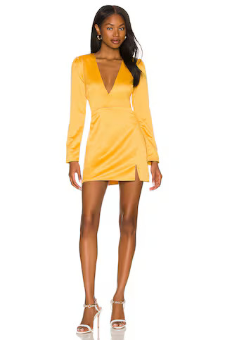 MORE TO COME Jewel Deep V Dress in Marigold from Revolve.com | Revolve Clothing (Global)