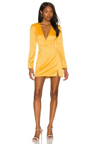 MORE TO COME Jewel Deep V Dress in Marigold from Revolve.com | Revolve Clothing (Global)