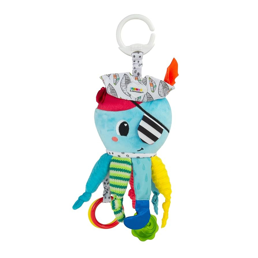 Lamaze Clip On Car Seat and Stroller Toy - Captain Calamari - Crinkle Car Seat Toys and Stroller ... | Amazon (US)