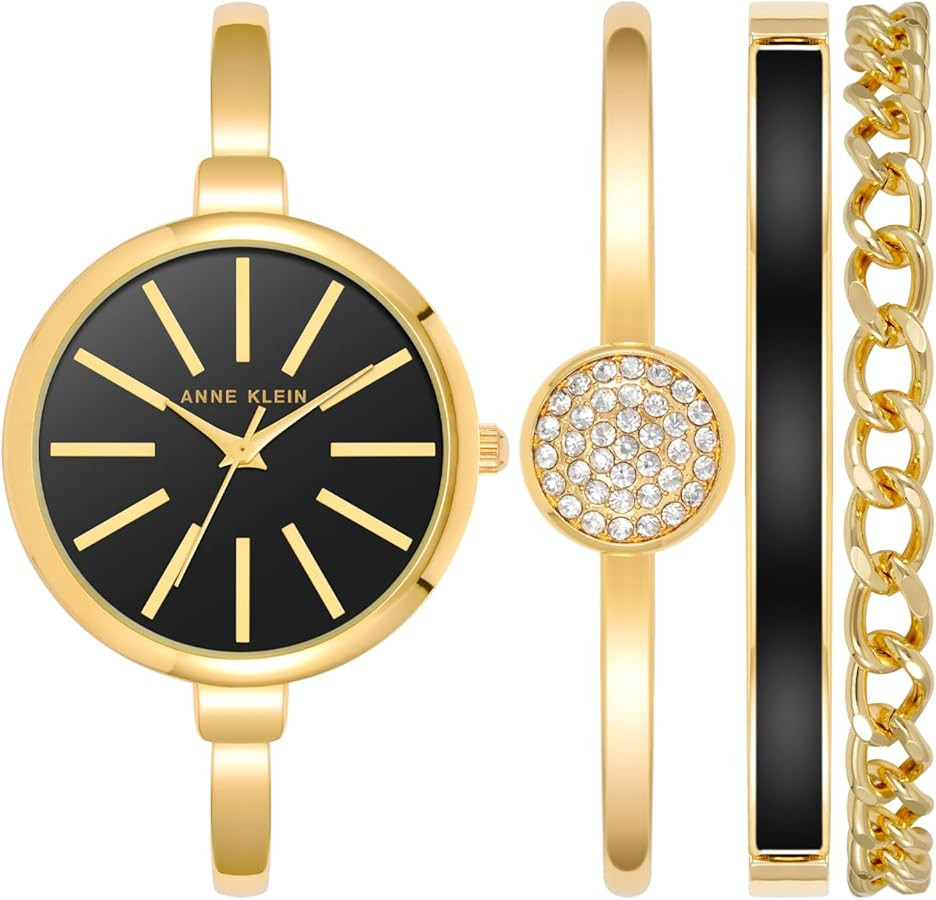 Anne Klein Women's Bangle Watch and Bracelet Set | Amazon (US)