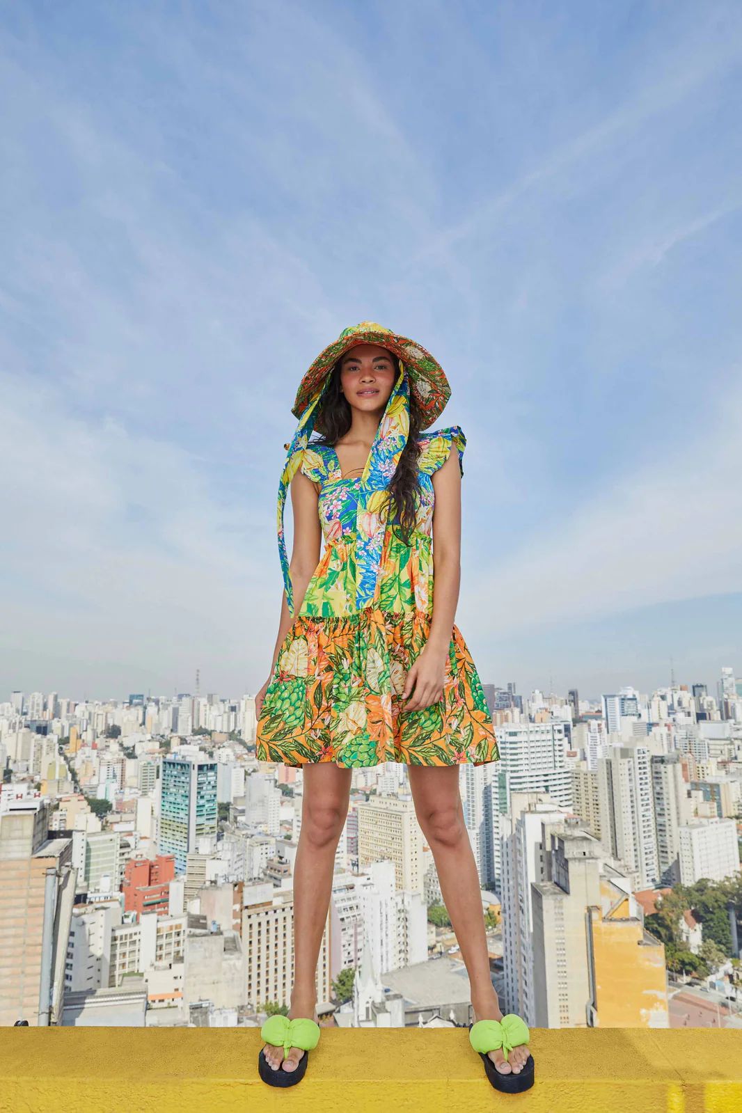 Caipirinha Tiered Mini Dress | FarmRio