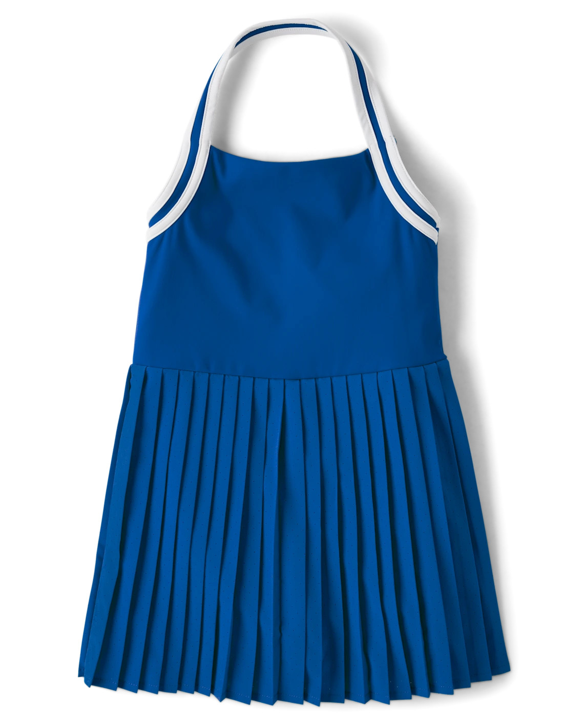 Girls Quick Dry Contrast Halter Pleated Tennis Dress - blue | The Children's Place