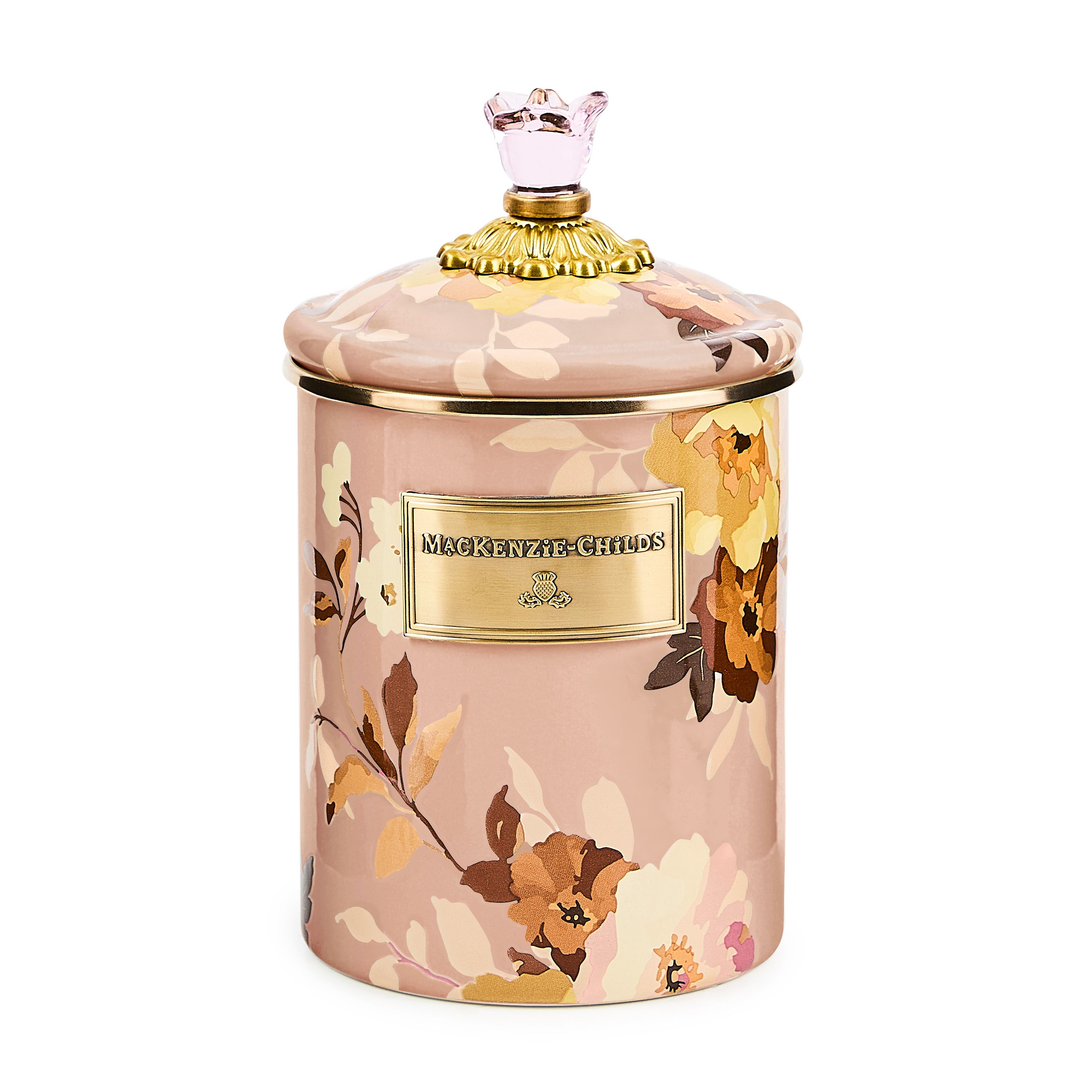 MacKenzie-Childs Wild Rose Mauve Medium Canister | MacKenzie-Childs