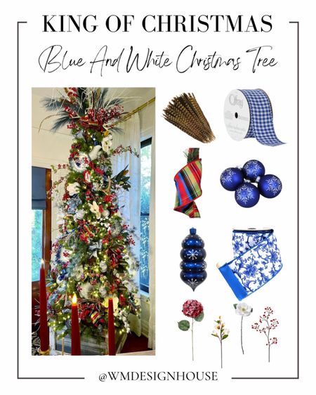 This blue and white Christmas tree is perfect for a modern take on the holidays. The navy and white colors are classic together, but with a touch of silver, this tree really pops. Add some simple ornaments in blues and whites to finish it off.

#bluechristmasdecor #ideas #navy #white #silver

#LTKHoliday #LTKSeasonal #LTKhome