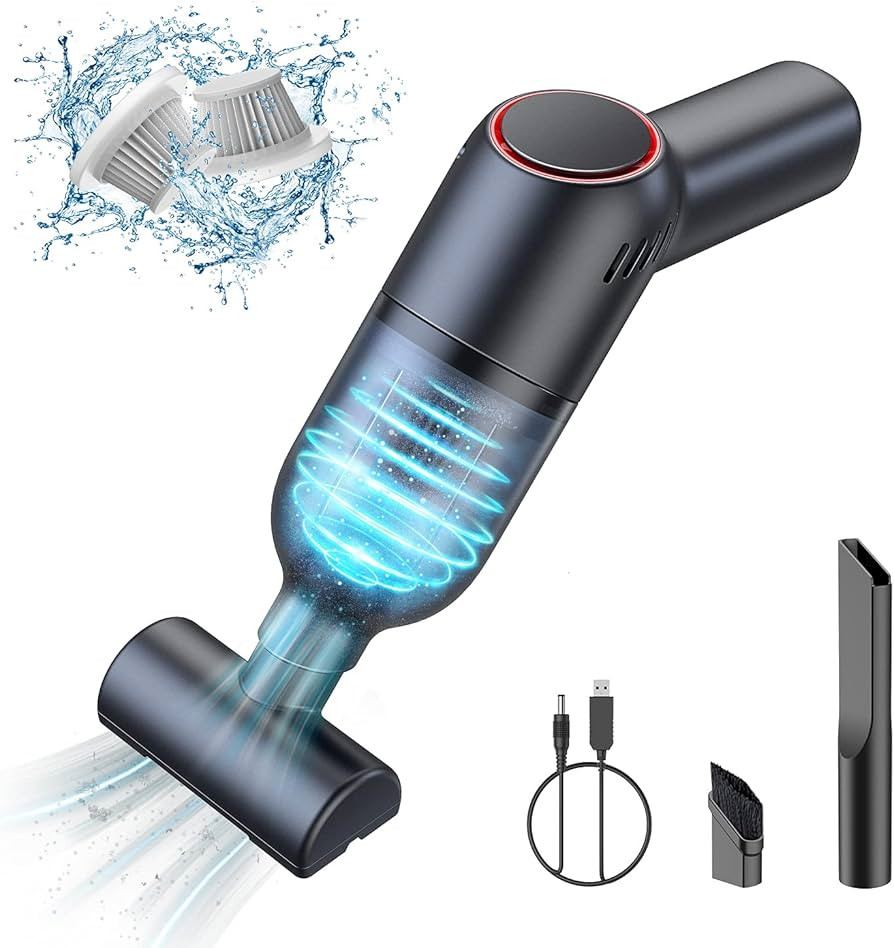 Handheld Vacuum Cleaner Cordless: Mini Rechargeable Hand Vacuum with Strong Suction, Wireless Por... | Amazon (US)