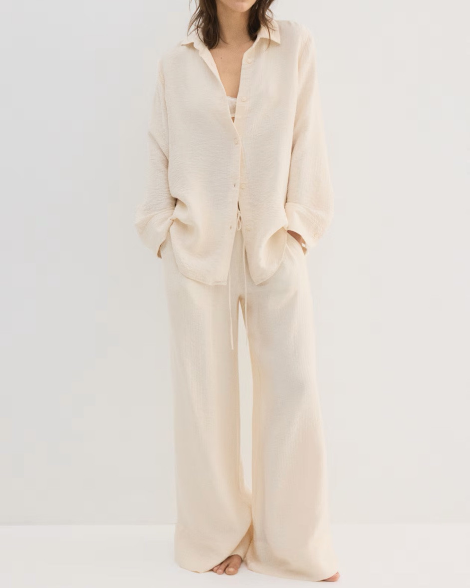 Cream shirt and pants matching set

#LTKSeasonal
