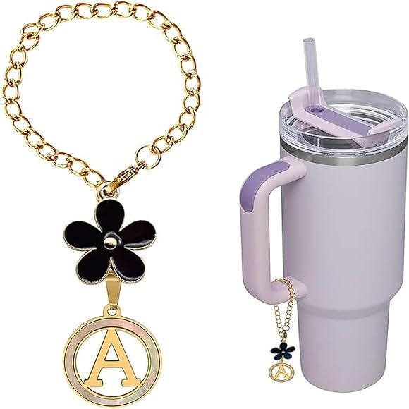 Letter Charms Compatible with Stanley & Simple Modern Tumbler 30oz 40oz With Handle,Name Plate Tage ID Personalized Charm Water Cup Accessories for Teens Girls Friend Women Mother Christmas Gift | Amazon (US)