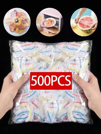 100 pezzi di pellicola alimentare monouso, per mantenere freschi gli avanzi di cibo, con elastici... | SHEIN