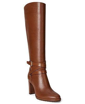 Women's Collins Stacked Heel Tall Boots | Macy's
