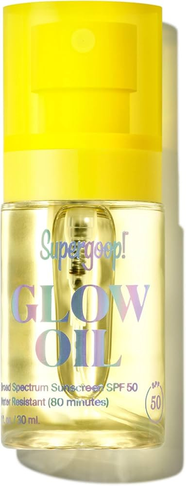 Supergoop! Glow Oil - 1 fl oz - SPF 50 PA++++ Vitamin E Body Oil + Broad Spectrum Sunscreen Prote... | Amazon (US)