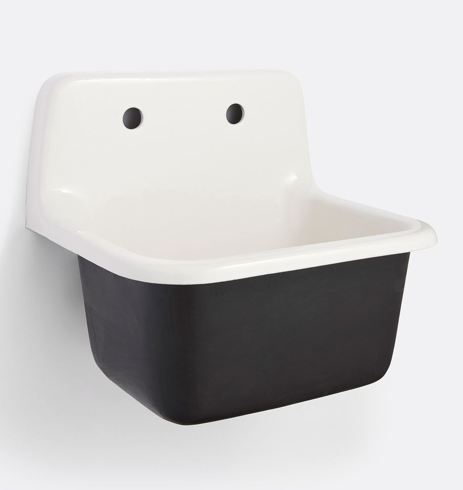 Grizzly Cast Iron Utility Sink with Drain | Rejuvenation
