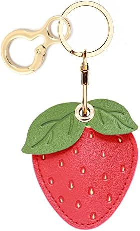 Leather Keychain Holder Case Compatible with AirTag,Cute air tag Cover with Keychain Ring,GPS Tra... | Amazon (US)