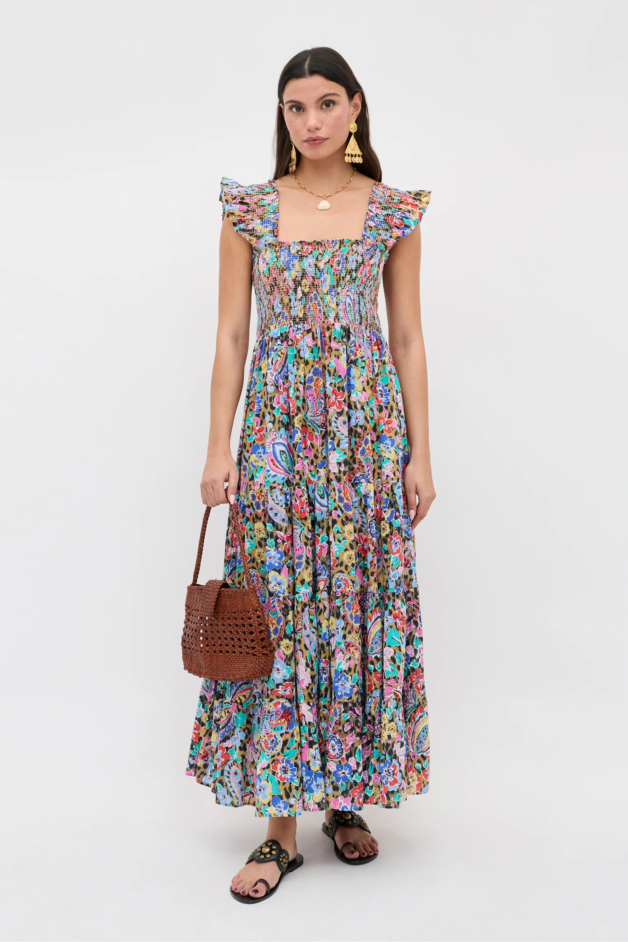 Kendall - Cara Floral Leopard Brown | Rixo
