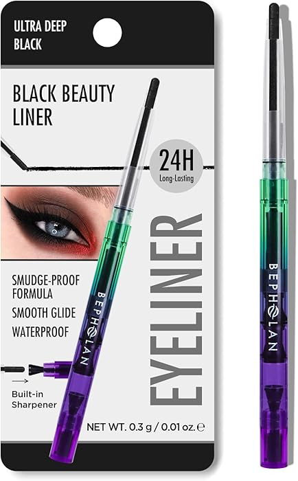 BEPHOLAN Black Eyeliner Pencils, Waterproof Gel Eyeliner Pencil Black Waterline Eye Liner Pen
   ... | Amazon (US)