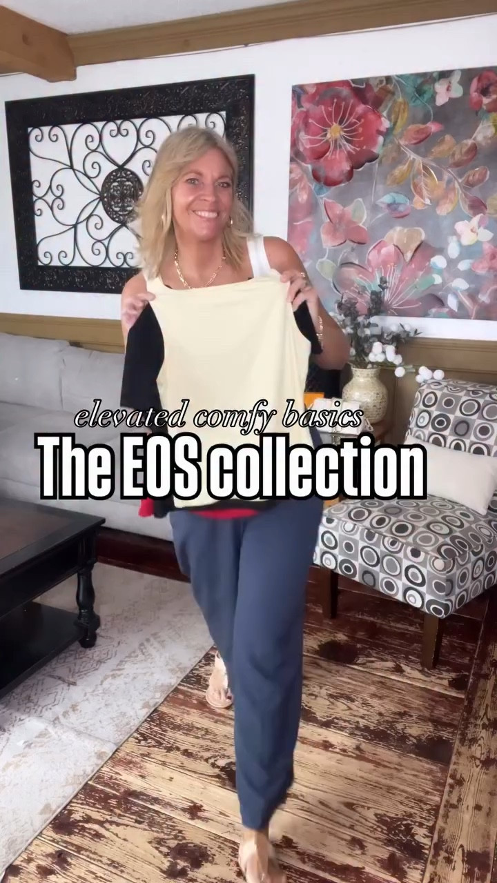 Brand new collection of elevated basics you’ll love to wear was just released @dazzwear.us ! Wait until you put these tops on ladies- so soft & comfortable and perfect to wear on their own or for layering! I’m wearing my true size large in everything including the linen blend pants. 

#LTKSeasonal #LTKMidsize #LTKOver40