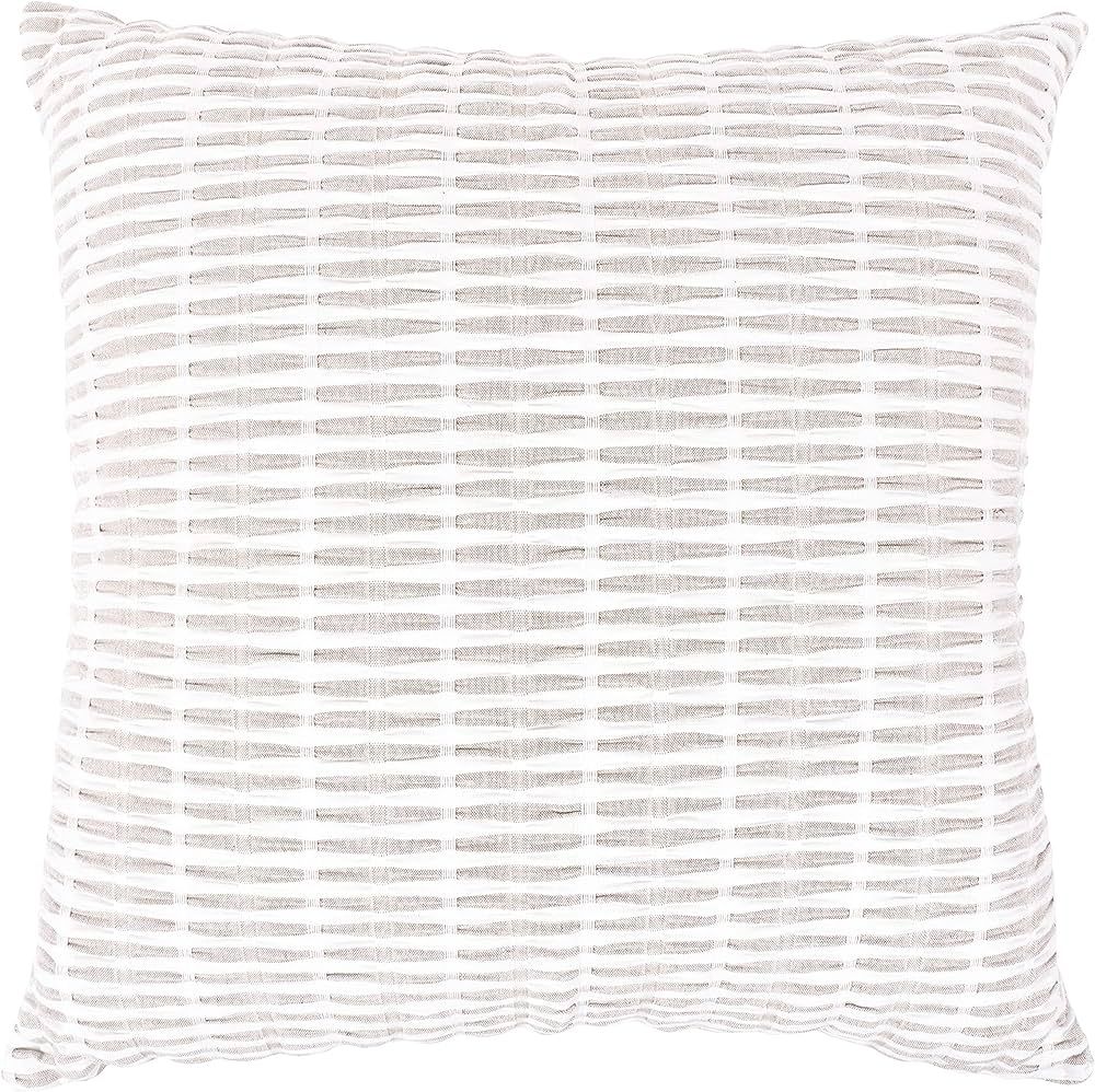 KAF Home Pleated Please Pillow Cover, Set of 2, 20 by 20 Inches, Sepia | Amazon (US)