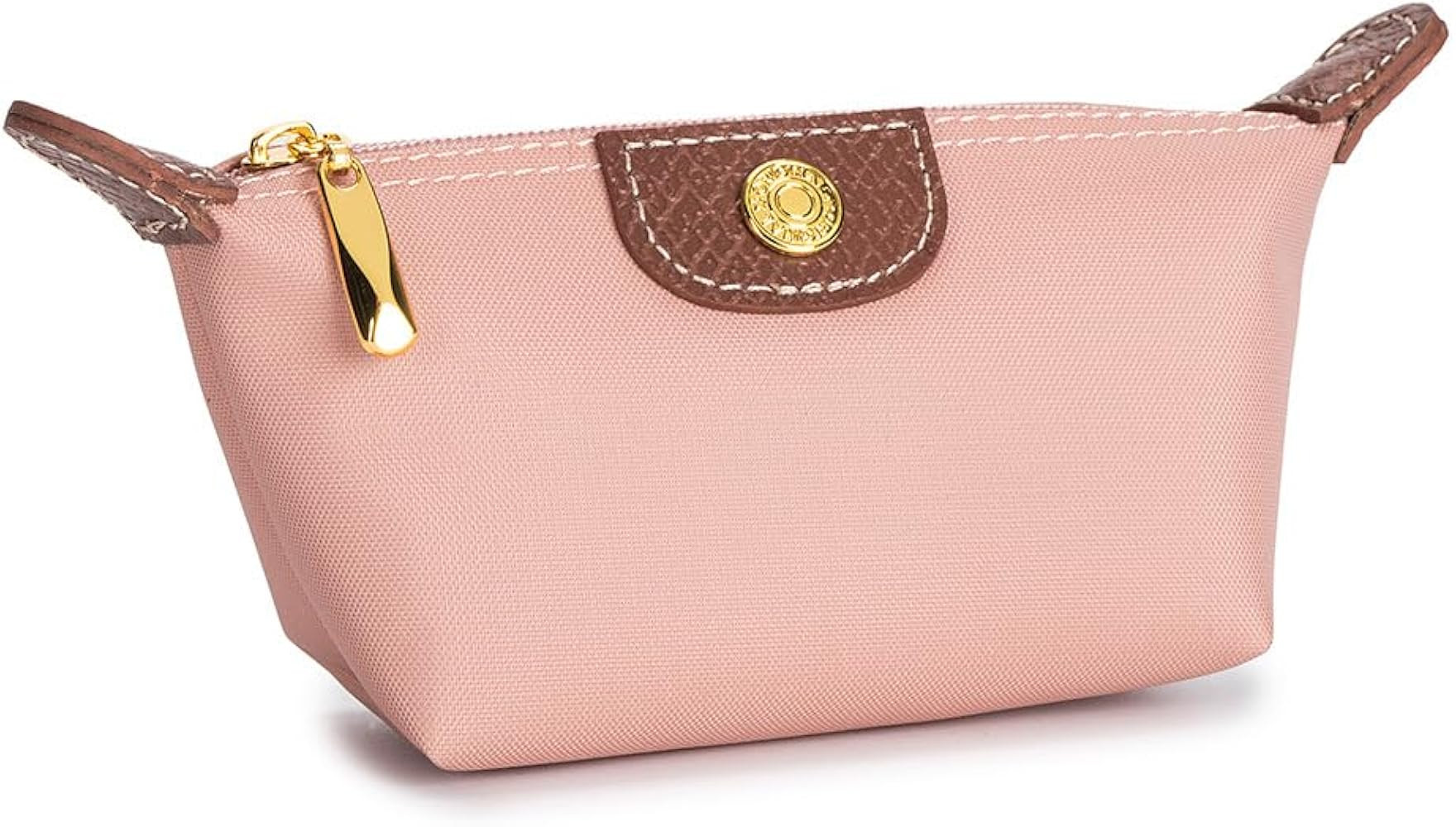 Womens Unique Change Purse Vintage Nylon Zip Coin Wallet Mini Bag (Light Pink) | Amazon (US)