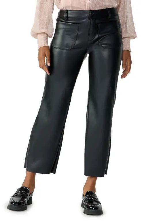 Sanctuary Marine Faux Leather Crop Pants in Black at Nordstrom, Size 31 | Nordstrom