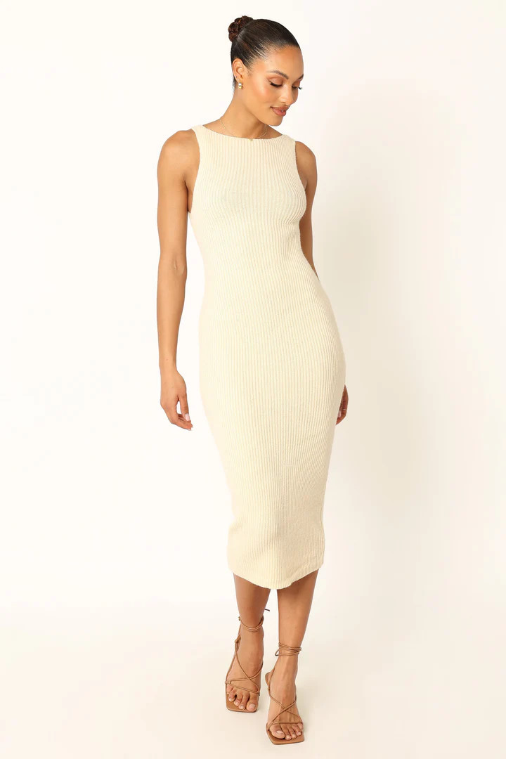 Nita Midi Dress - Beige | Petal & Pup (US)