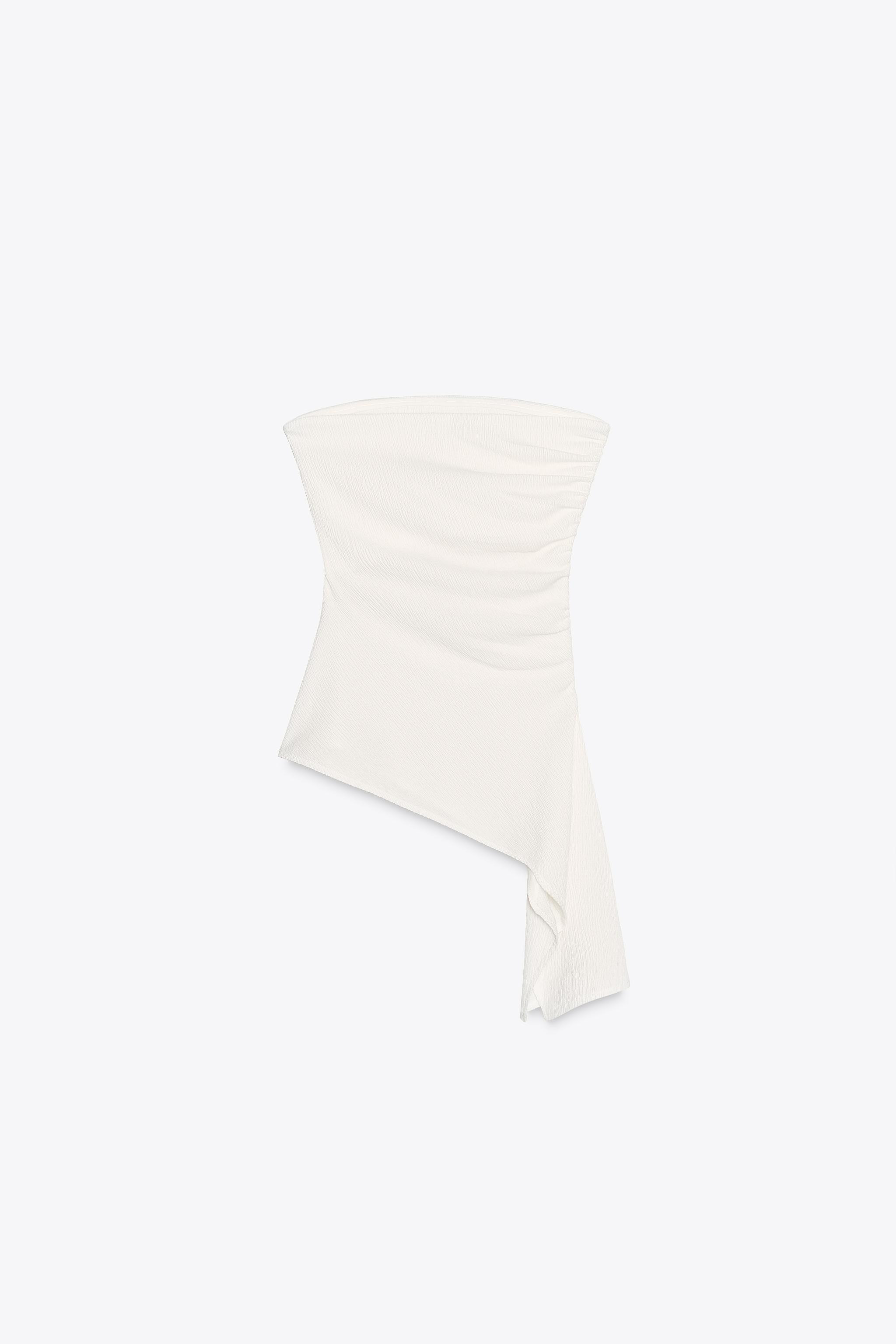TEXTURED BANDEAU TOP | Zara US