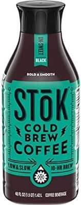SToK Black Cold-Brew Coffee, Unsweetened, 48 oz. Bottle | Amazon (US)