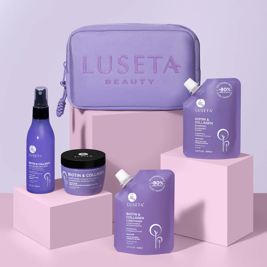 Biotin & Collagen Jet-Set Hair Strengthen Kit | Luseta Beauty
