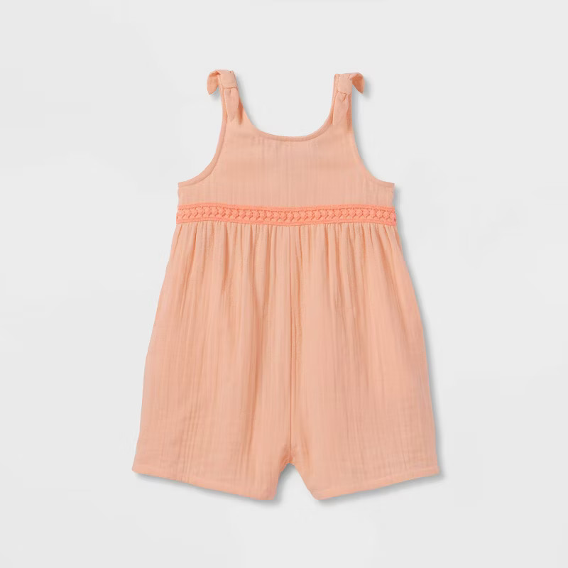 Toddler Girls' Tank Romper - Cat & Jack™ Peach | Target