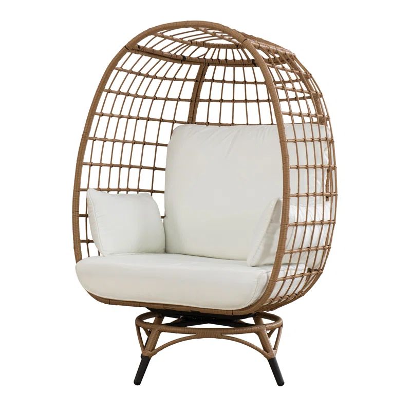 Wellow Baytree Egg Swivel Patio Chair with CushionsSee More by Highland DunesRated 4.6 out of 5 s... | Wayfair Professional