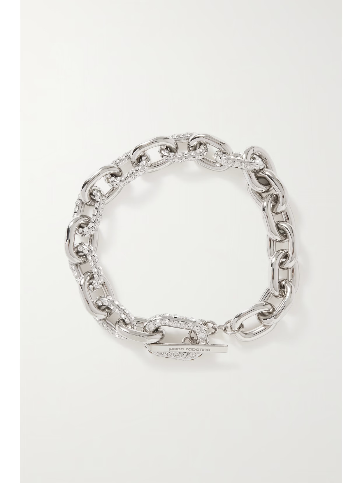 Paco Rabanne - Xl Link Silver-tone And Crystal Necklace - one size | NET-A-PORTER (US)