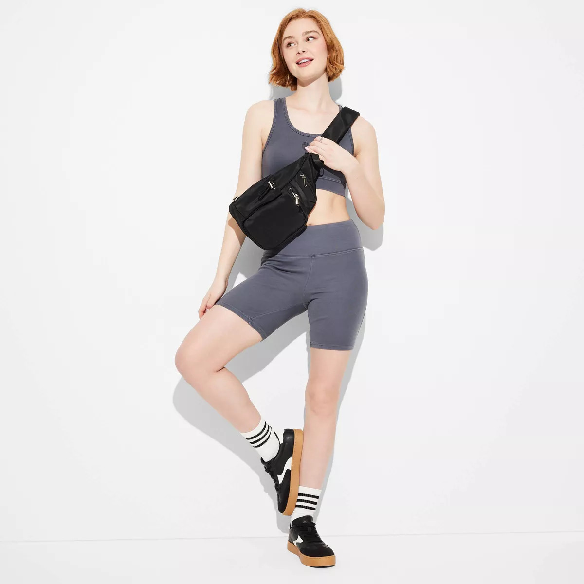 Women's High-Rise Interlock Bike Shorts - Wild Fable™ | Target