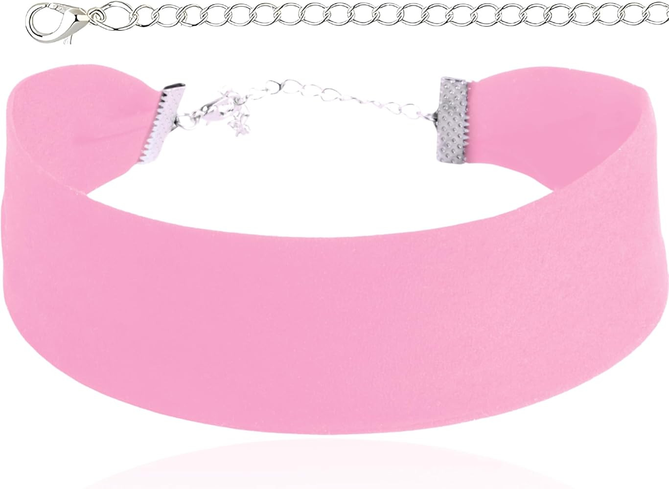 Black Choker Necklaces for Women, Wide Velvet Thick 90s Ribbon Neck Collar | Amazon (US)