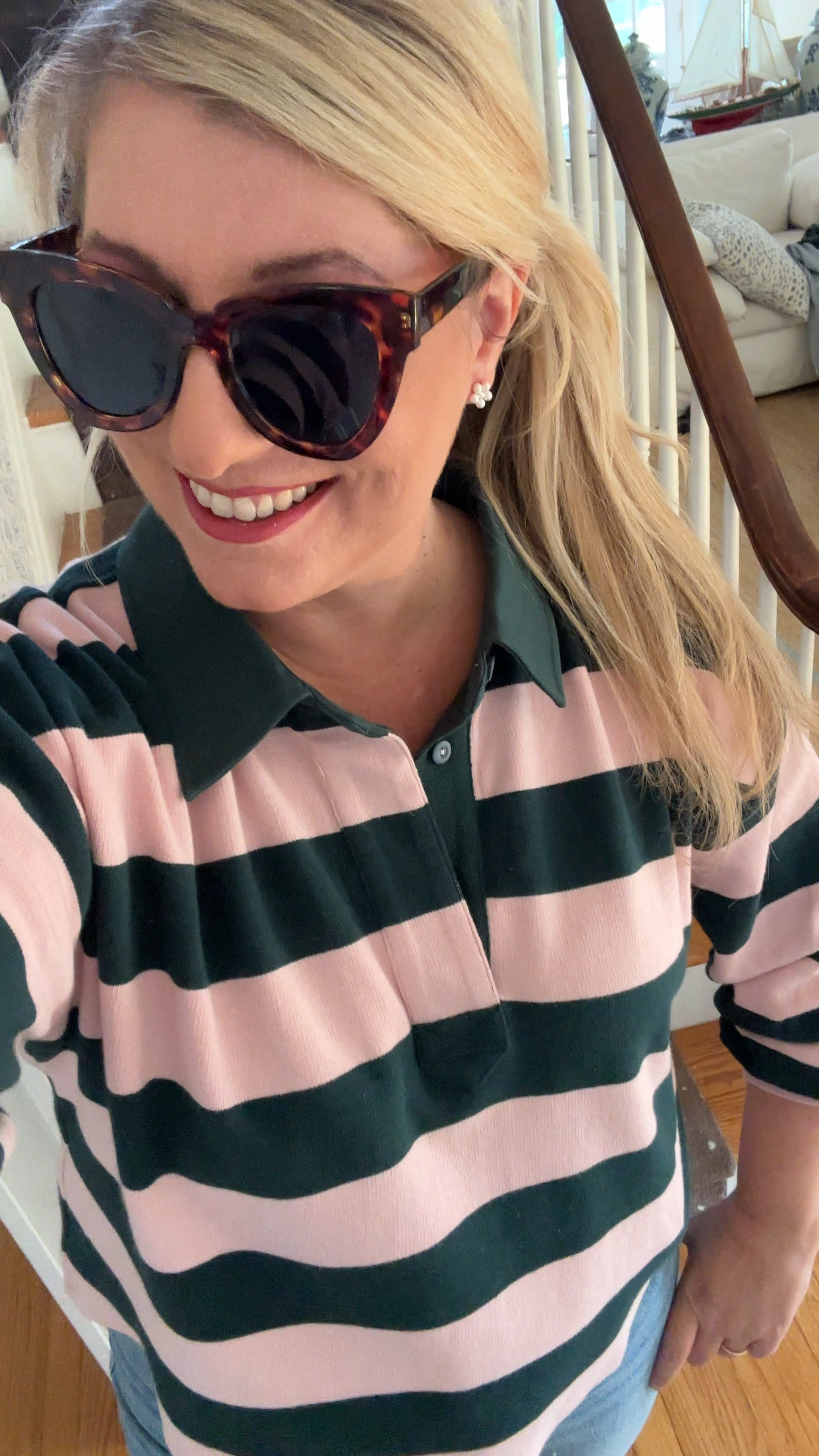 Casual for styling shoots today 🫶🏻 this striped polo is so cutee

#LTKOver40 #LTKMidsize #LTKSeasonal