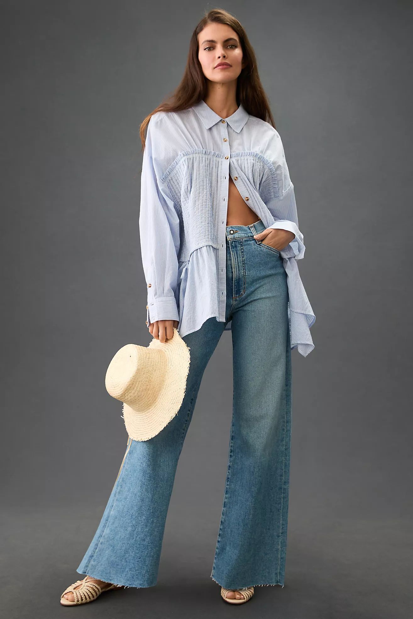 Favorite Daughter The Mischa Super High-Rise Wide-Leg Jeans | Anthropologie (US)