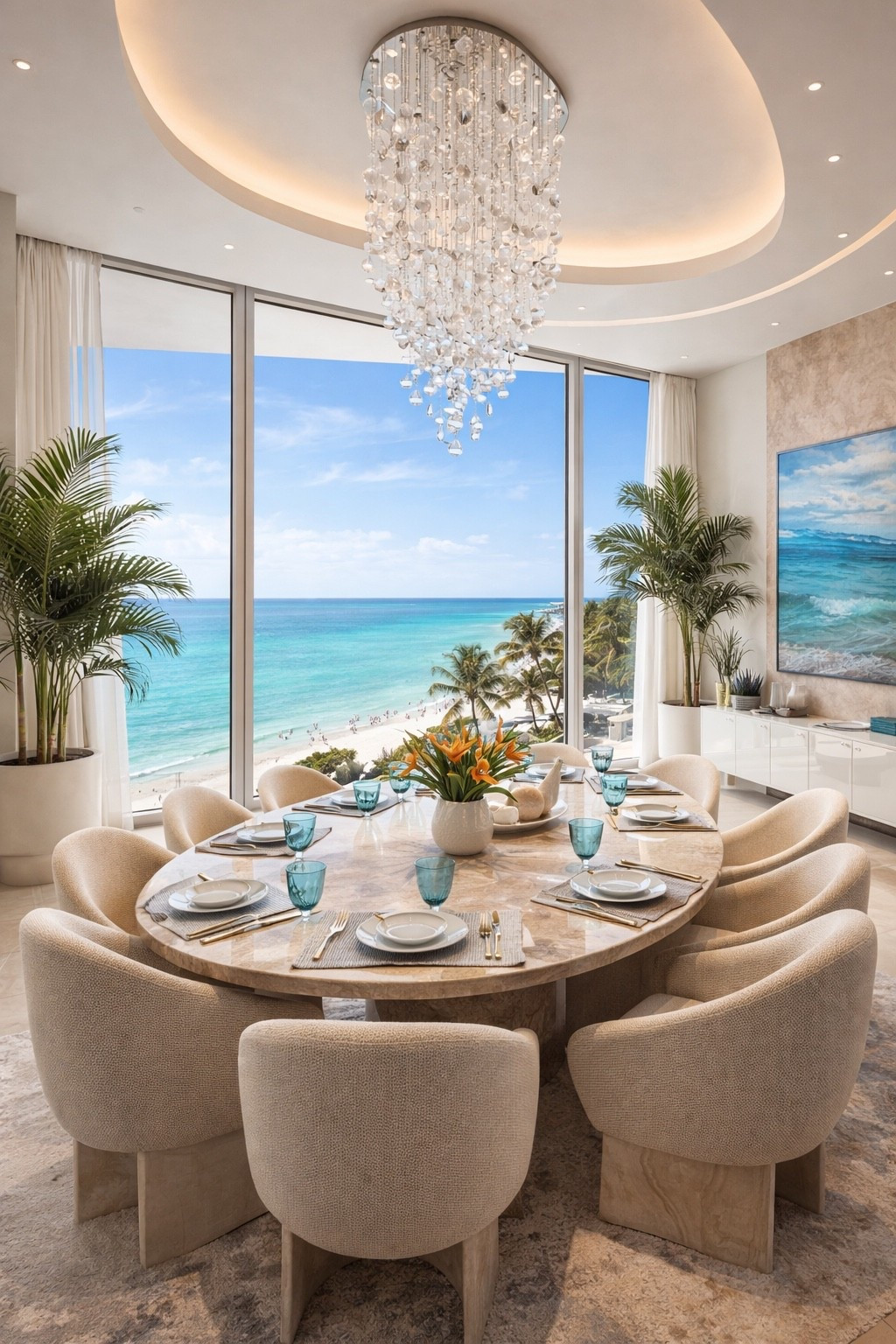 A dreamy coastal dining room with soft neutrals, ocean blues, and an elegant resort-style feel.

#coastaldiningroom #luxurydiningroom #diningroomideas #oceandecor #coastalhome #beachhouseinspo #diningroomdecor #interiordesign #homedecor #coastalstyle #luxuryinteriors #oceanviewhome #serenehome #beachydecor #elegantinteriors #homeinspo #designinspo #wayfairhome #ltkhome #ltkdecor #ltkdesign #ltkfinds #ltkit #shopthelook #pinteresthome #coastaldecor #resortstyle #softluxury #beachhousedecor #diningroominspo
