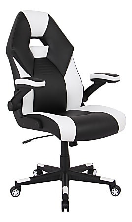 RS Gaming RGX Faux Leather High Back Gaming Chair BlackWhite BIFMA Compliant - Office Depot | Office Depot and OfficeMax 