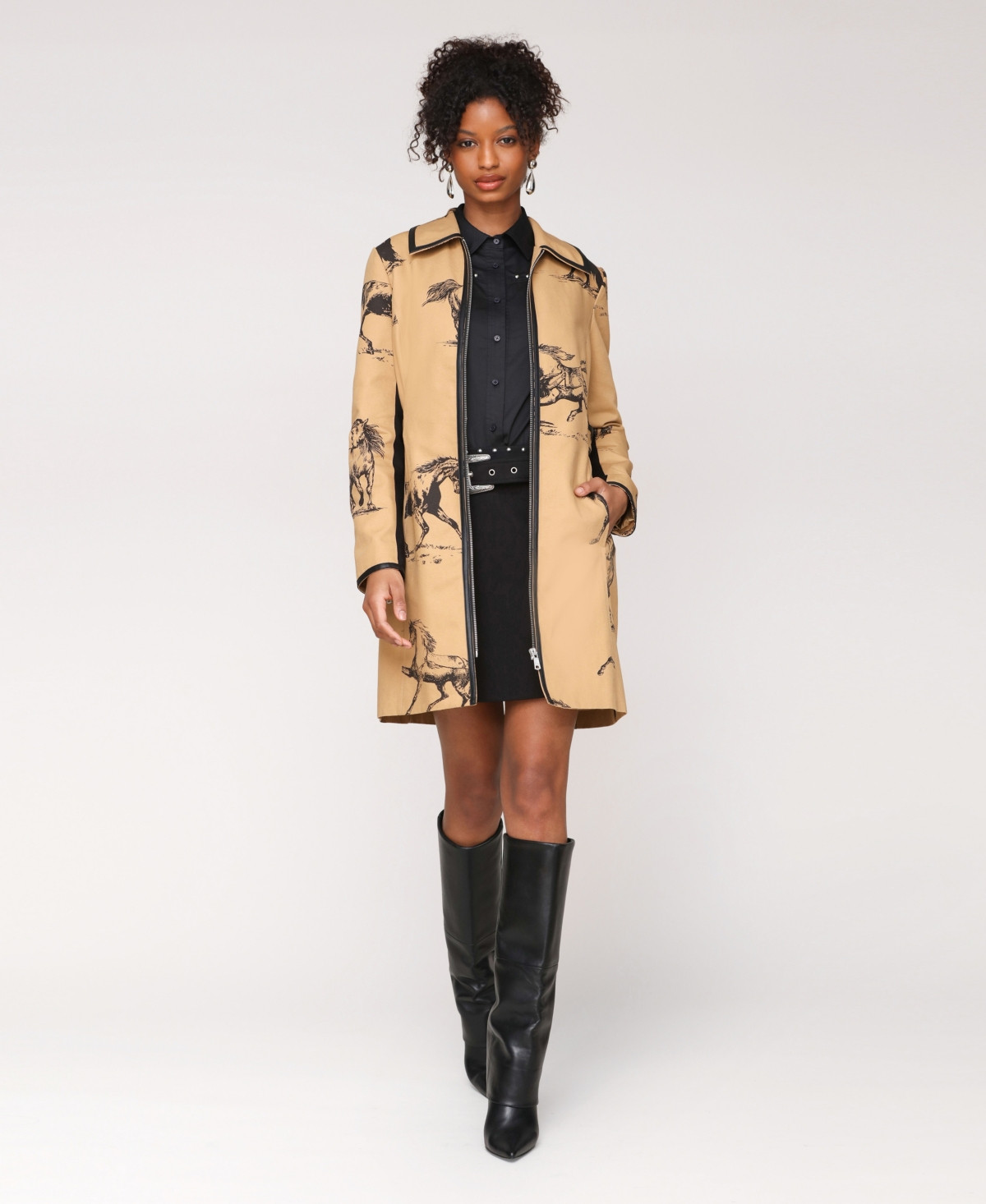 Avec Les Filles Women's Zip Front Jacket - Camel | Macy's