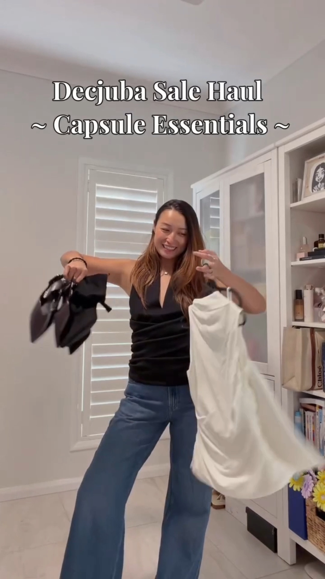 Decjuba sale scores for building a versatile capsule wardrobe ✨ Snagged these timeless pieces to mix & match for everyday looks—effortless style in Australia’s vibe.

Outfit 1: Jade Halter Wrap Top + jeans + Tilly Point Sling Backs (Plum) for chic date nights ➡️ The wrap flatters curves perfectly at this height.

Outfit 2: Kelsey Square Neck Tank + same jeans + Andi Sneakers for casual errands—comfy & elevated without trying hard.

Outfit 3: Sienna Ruched Top + satin skirt + Tessa Sock Boots for weekend brunches ➡️ Ruched detailing adds dimension to petite frames.

All from the @decjuba sale—total steal for head-to-toe glow! Building my neutrals-focused capsule: tops that layer, jeans as base, shoes for any mood. 

Links in bio via LTK or shop @decjuba. 
#DecjubaHaul #CapsuleWardrobe #PetiteFashion #decjubastyle

#LTKFashionMonth #LTKaustralia #LTKstyletip