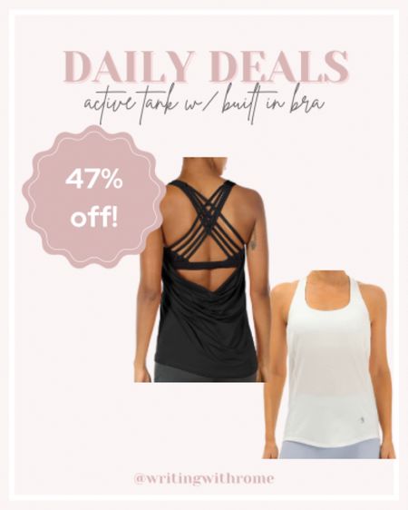 Women’s activewear gym tank top with built in bra on sale! 

Comes in several colors and runs TTS

Women’s workout clothes, women’s gym clothes, women’s workout top, women’s tank tops, tank top with built in bra, cute gym clothes 

#LTKsalealert #LTKfit #LTKunder50