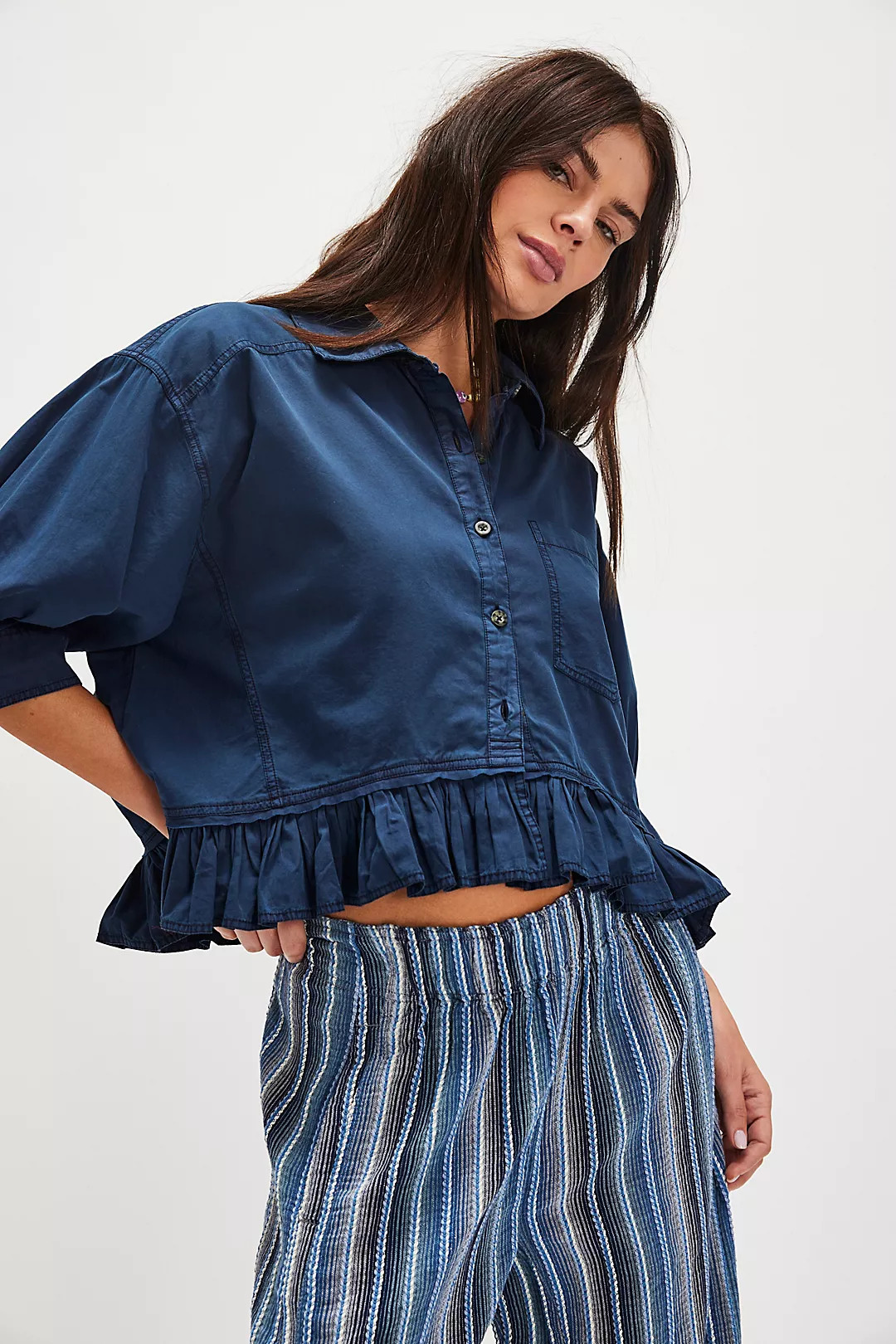 We The Free Bailey Solid Shirt | Free People (Global - UK&FR Excluded)