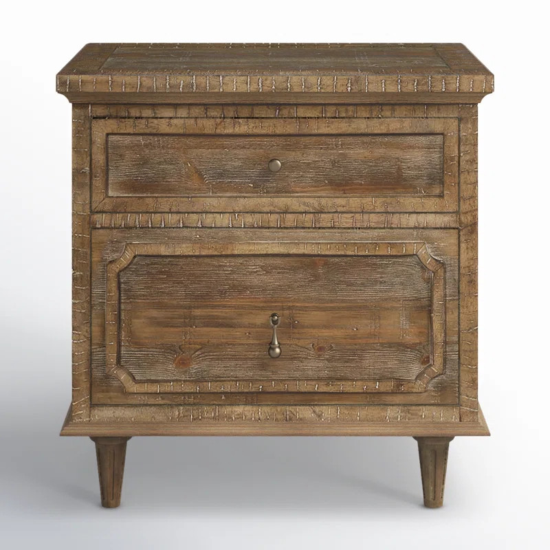 Rahul Rustic Nightstand with USB | Wayfair North America