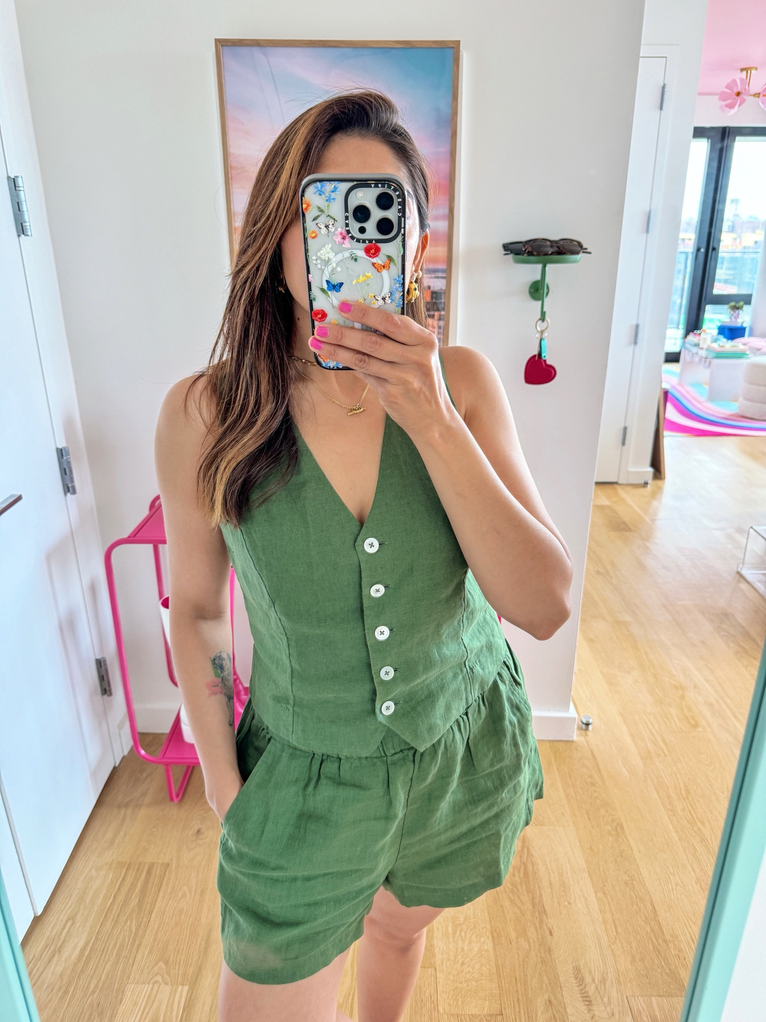 Wearing size 4 top, and M in the shorts 🍐

#LTKSeasonal #LTKStyleTip